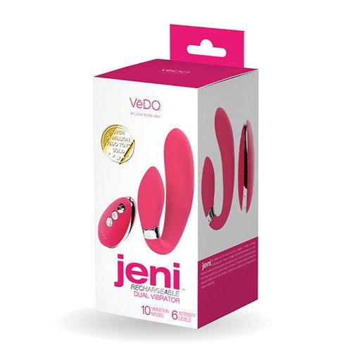 JENI C-SHAPED DUAL MOTOR VIBE WITH REMOTE - PINK - VIP2509