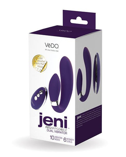 JENI C-SHAPED DUAL MOTOR VIBE WITH REMOTE - PURPLE - VIP2513