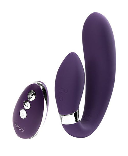 JENI C-SHAPED DUAL MOTOR VIBE WITH REMOTE - PURPLE - VIP2513