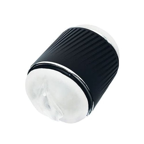 JERK MASTURBATION SLEEVE BLACK WITH CLEAR SLEEVE - VIS0812