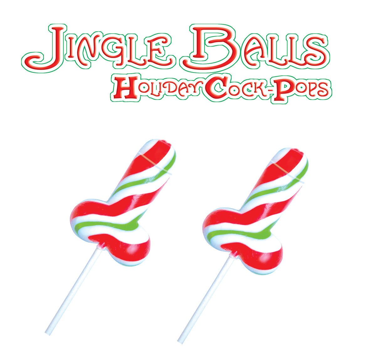 JINGLE BALLS HOLIDAY COCK POPS 12PC DISPLAY