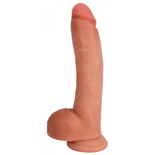 JOCK BARESKIN 9IN VANILLA DILDO W/ BALLS - CN09061810
