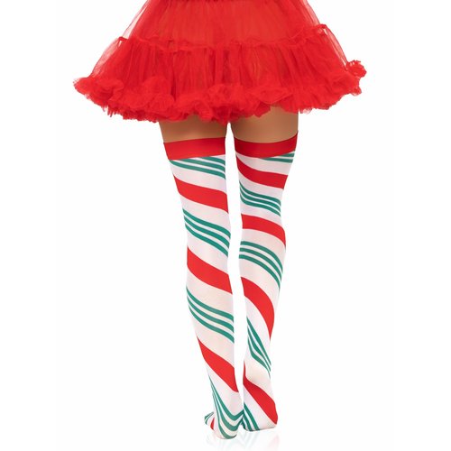 Jolly Holiday Striped Thigh Highs - 6629      27522