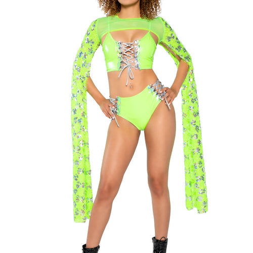JR201 - Sequin Drop Sleeve Shrug