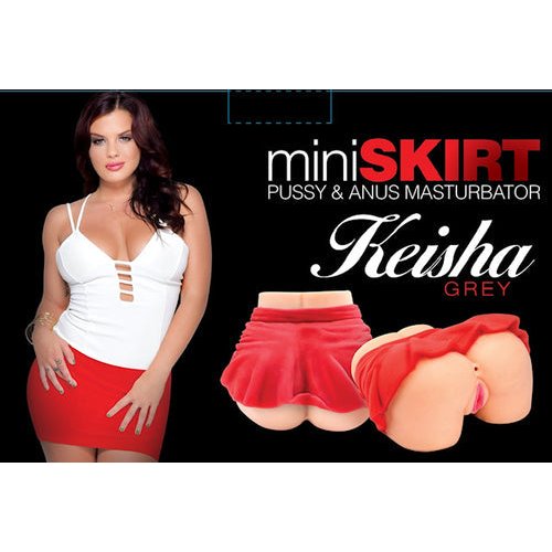 KEISHA GREY MINI SKIRT PUSSY & ANUS MASTURBATOR - COSKKGREY001
