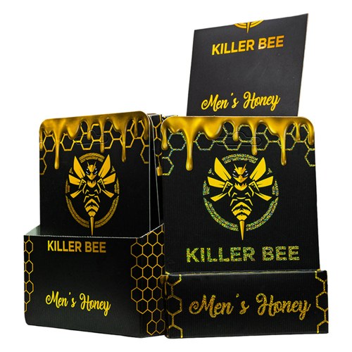 Killer Bee Male Honey Display of 24