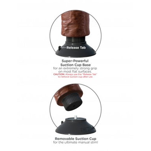 KING COCK 8 IN COCK BROWN VIBRATING - PD540329