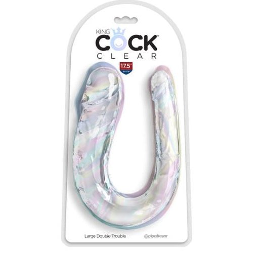KING COCK CLEAR LARGE DOUBLE TROUBLE - PD578720