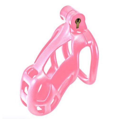 KINK CHASTITY SERIES LOCKING COCK CAGE M PINK - FRKINK002223