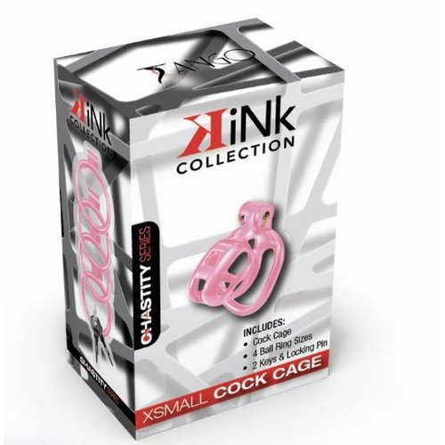 KINK CHASTITY SERIES LOCKING COCK CAGE XS PINK - FRKINK002221