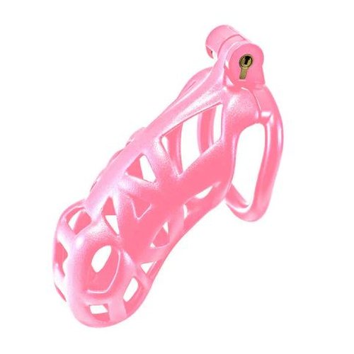 KINK CHASTITY SERIES LOCKING COCK CAGE XL PINK - FRKINK002225