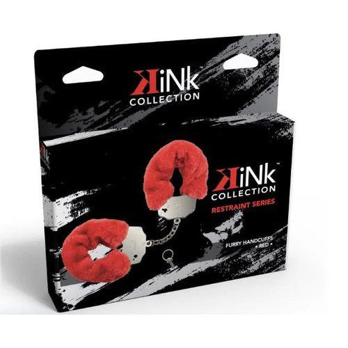 KINK COLLECTION FURRY HANDCUFF RED - FRKINK002003
