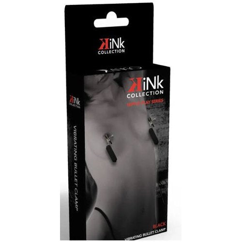KINK COLLECTION VIBRATING NIPPLE CLAMPS BLACK - FRKINK002016