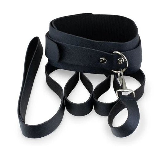 KINK CURIOUS COLLAR & LEASH SET BLACK - FRKINK002238