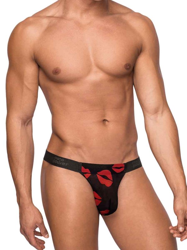 KISS ME MICRO THONG V LIPS PRINT L/XL - MP454232BKLX