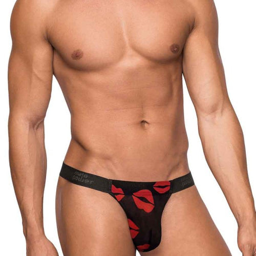 KISS ME MICRO THONG V LIPS PRINT L/XL - MP454232BKLX