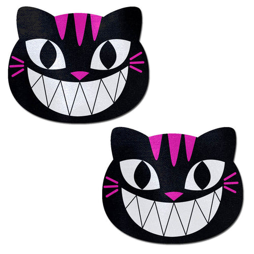 PASTEASE BLACK & PINK CHESHIRE KITTY CAT - PASCATCSHBK