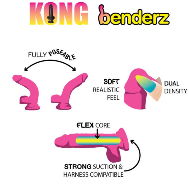 KONG BENDERZ DUAL DENSITY DONG 5IN PINK - FRKON021927