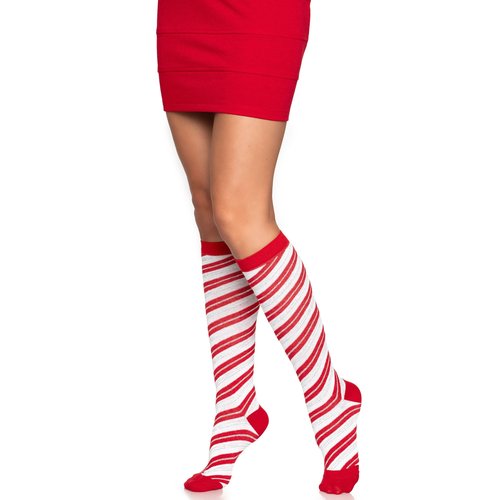 Krystal Candy Cane Knee Socks - 5616      09622