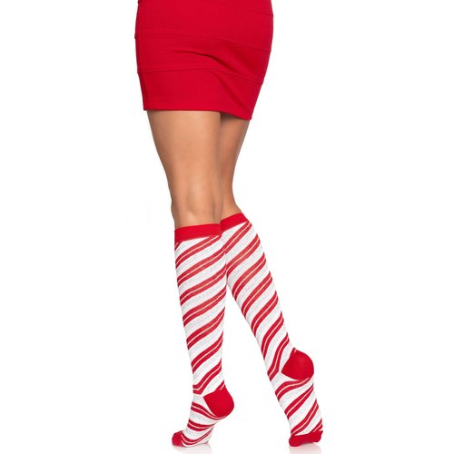 Krystal Candy Cane Knee Socks - 5616      09622