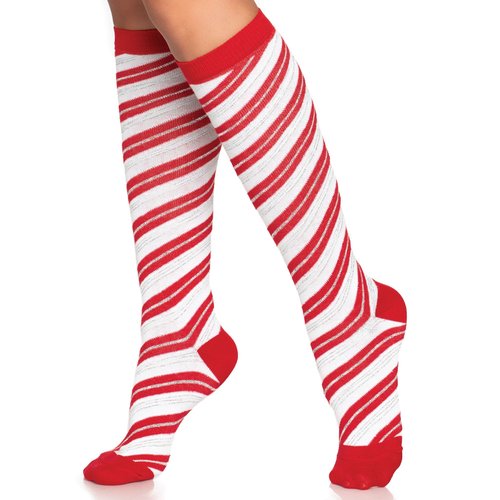Krystal Candy Cane Knee Socks - 5616      09622