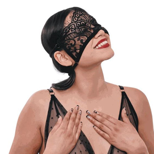 LACE VEILED VISION BLINDFOLD - SS10100