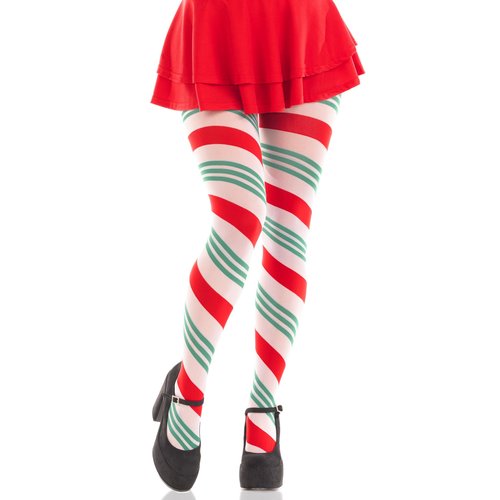 Lane Holiday Ribbon Striped Tights - 7955      21522