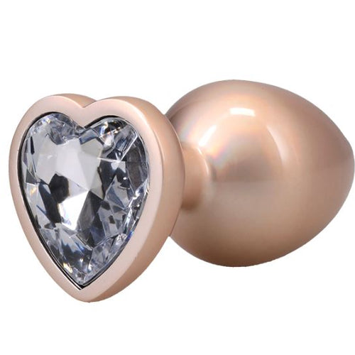 BOOTY BLING HEART DIAMOND JEW/ METAL PLUG M/GOLD