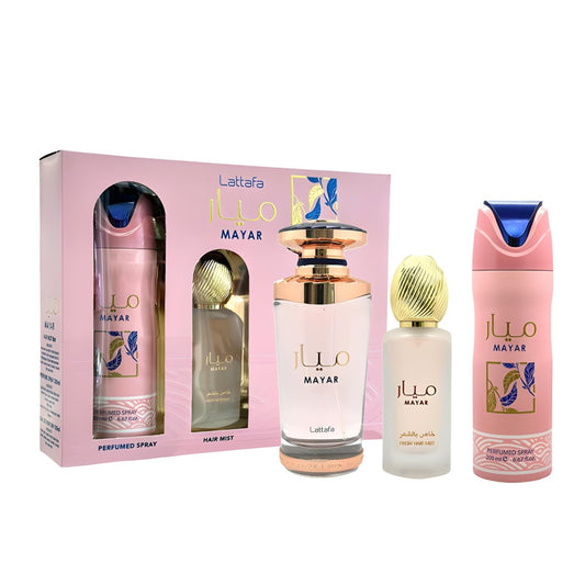 LATTAFA MAYAR 3PC SET, WOMEN'S GIFT SET, EDP-Pinkfoxxx