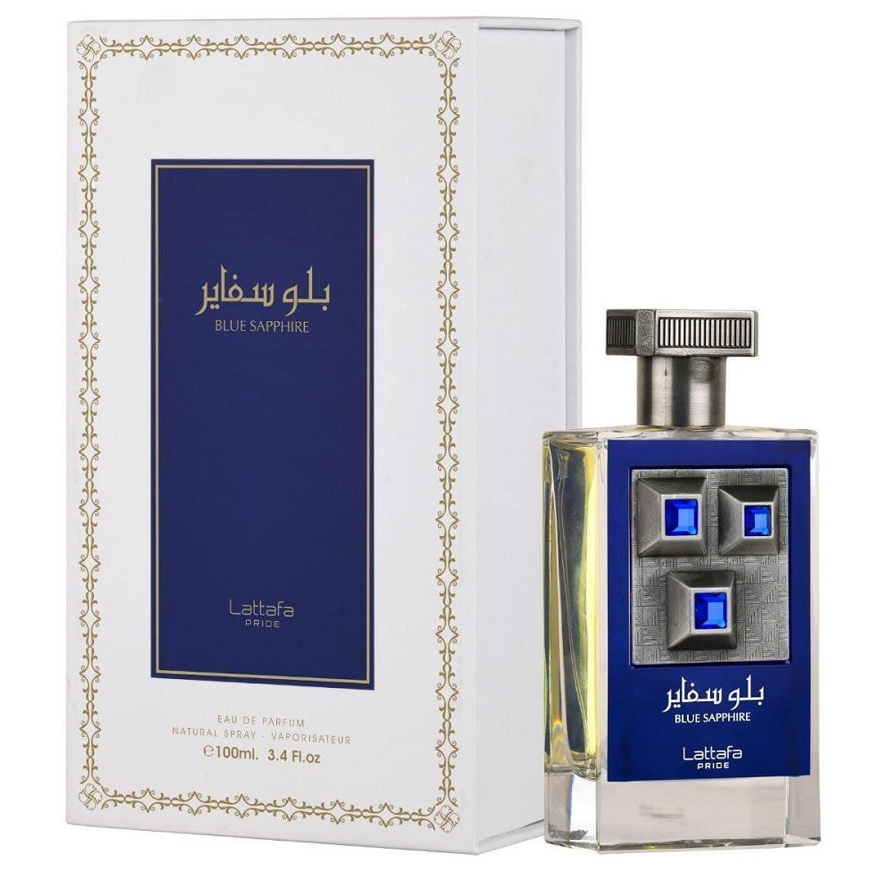 LATTAFA PRIDE BLUE SAPPHIRE 3.4OZ, MEN'S PERFUME, EDP-Pinkfoxxx