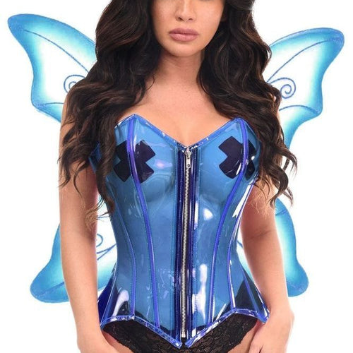 Lavish 2 PC Clear Blue Pixie Fairy Corset Costume