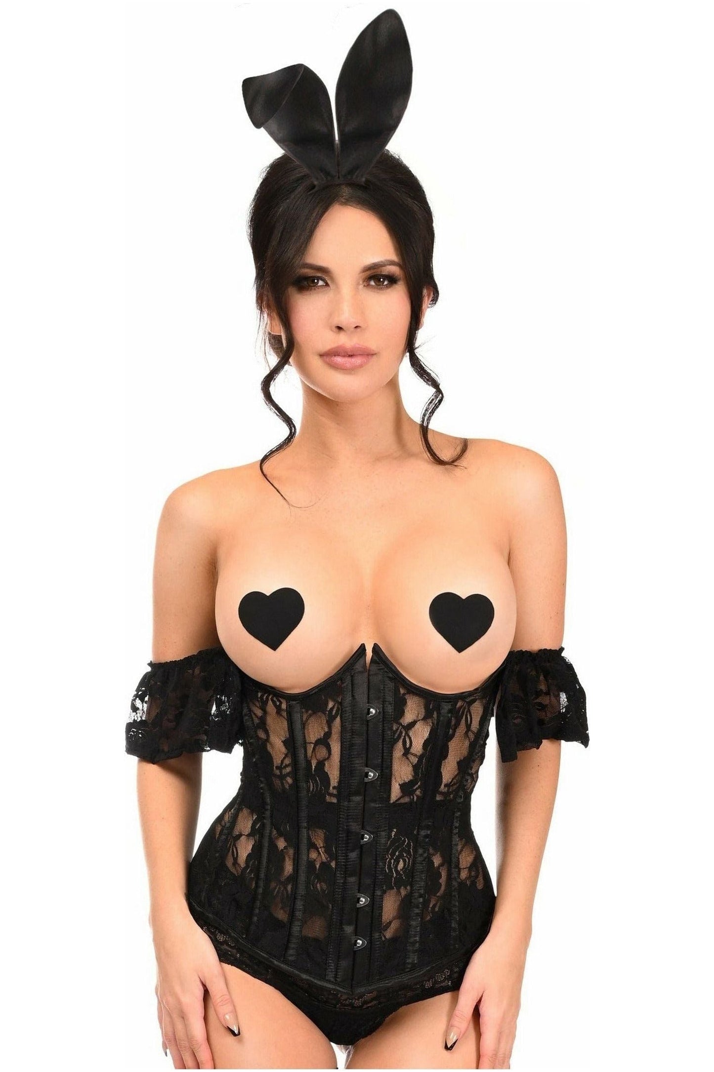 Lavish 3 PC Daring Lace Bunny Corset Costume - Daisy Corsets