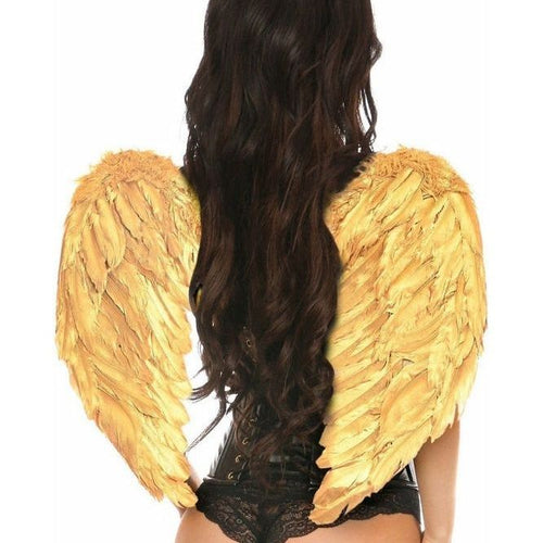 Lavish 3 PC Gold Gothic Angel Corset Costume