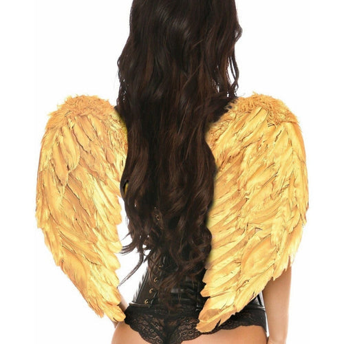 Lavish 3 PC Golden Gothic Angel Corset Costume