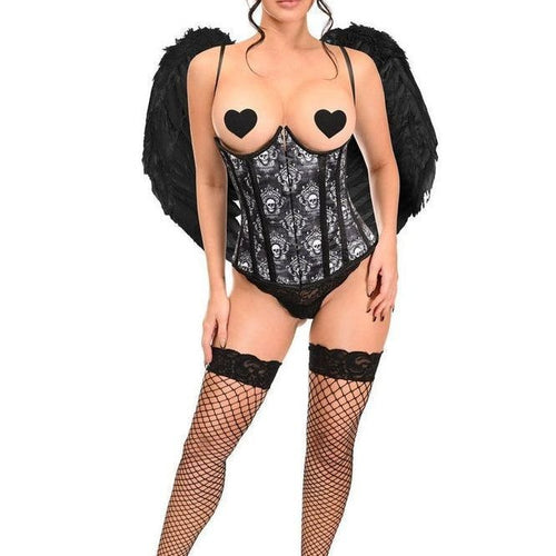 Lavish 3 PC Gothic Dark Angel Corset Costume