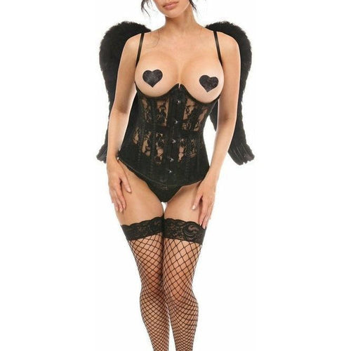 Lavish 3 PC Sexy Daring Dark Angel Corset Costume