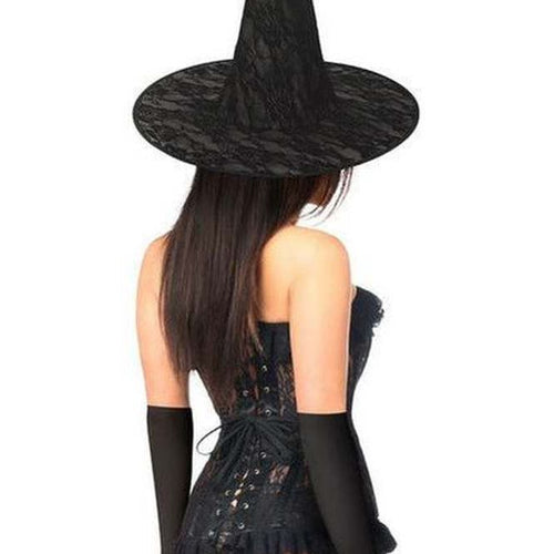 Lavish 3 PC Sheer Lace Witch Corset Costume