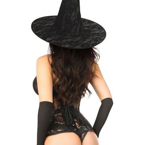 Lavish 3 PC Sheer Witch Corset Costume