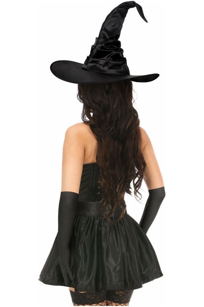 Lavish 4 PC Black Lace Witch Corset Costume - Daisy Corsets
