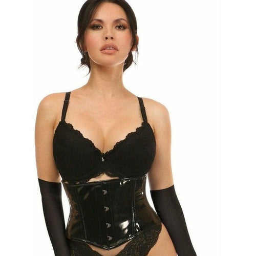 Lavish 4 PC Black PVC Bunny Corset Costume