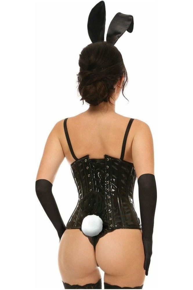 Lavish 4 PC Black Vinyl Bunny Corset Costume - Daisy Corsets