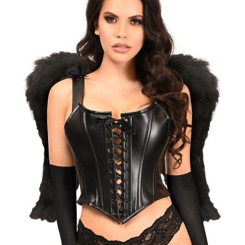 Lavish 4 PC Faux Leather Dark Angel Corset Costume