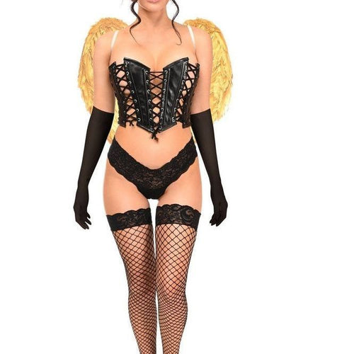Lavish 4 PC Golden Angel Corset Costume