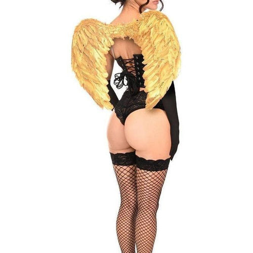 Lavish 4 PC Golden Angel Corset Costume
