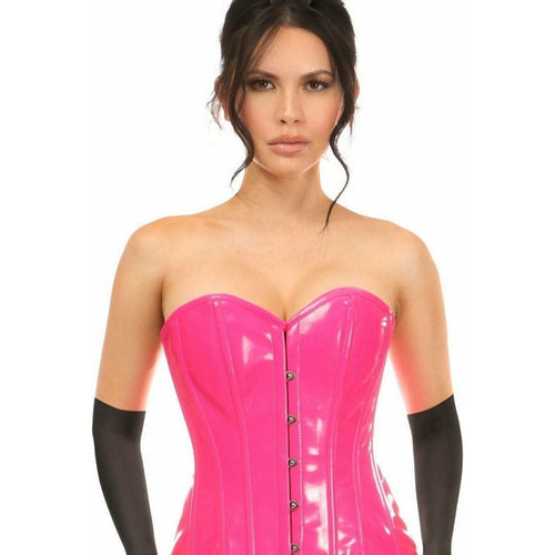 Lavish 4 PC Pink Patent Bunny Corset Costume