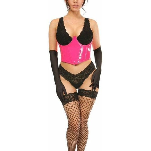 Lavish 4 PC Pink PVC Bunny Corset Costume