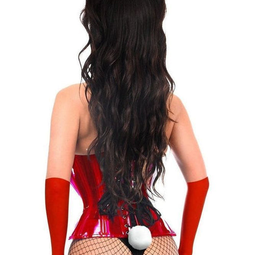 Lavish 4 PC Red Festival Bunny Corset Costume