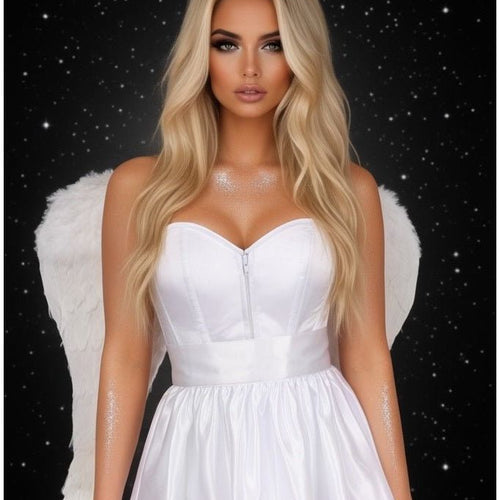 Lavish 4 PC Sexy Angel Corset Costume