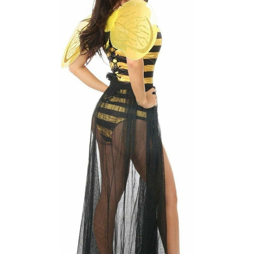 Lavish 4 PC Sexy Bumblebee Corset Costume
