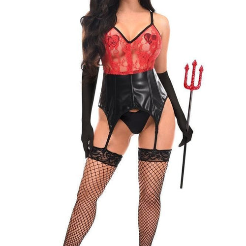 Lavish 4 PC Sexy Devil Lingerie Costume